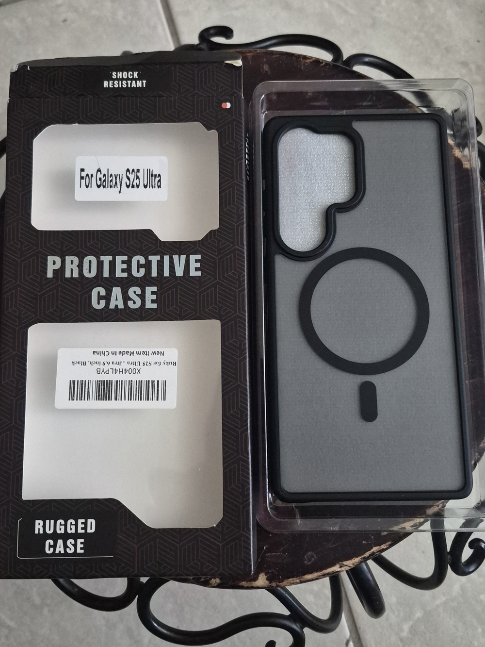 New- Protective Rugged Case for Galaxy S25 Ultra - Black